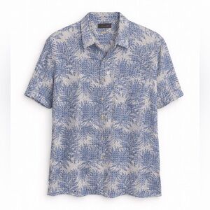 Tasso Elba Men’s Silk Blend Tropical Leaf Print Button Down Shirt XXL 🌴